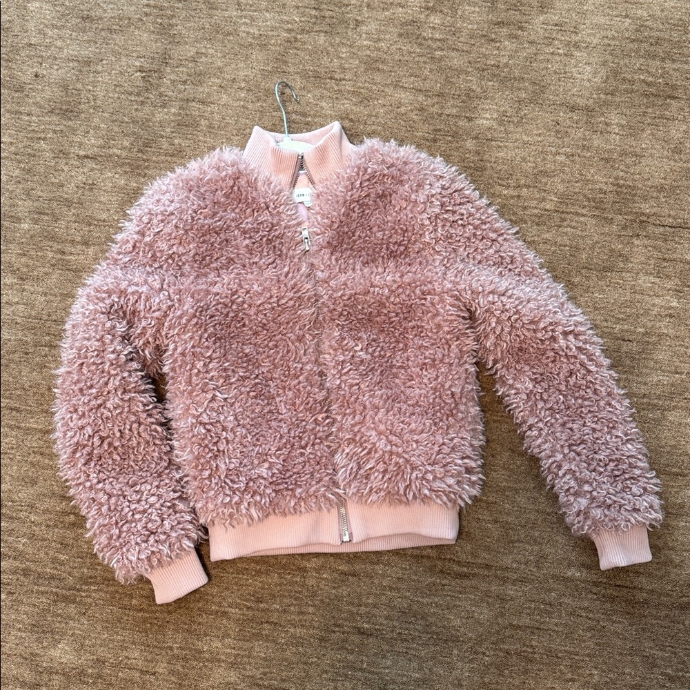 John + Jenn Mauve teddy coat